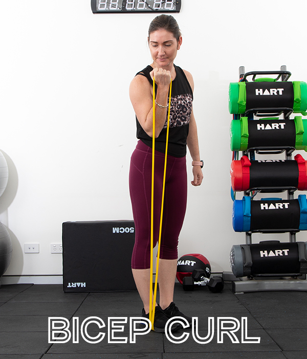 Woman doing bicep curl